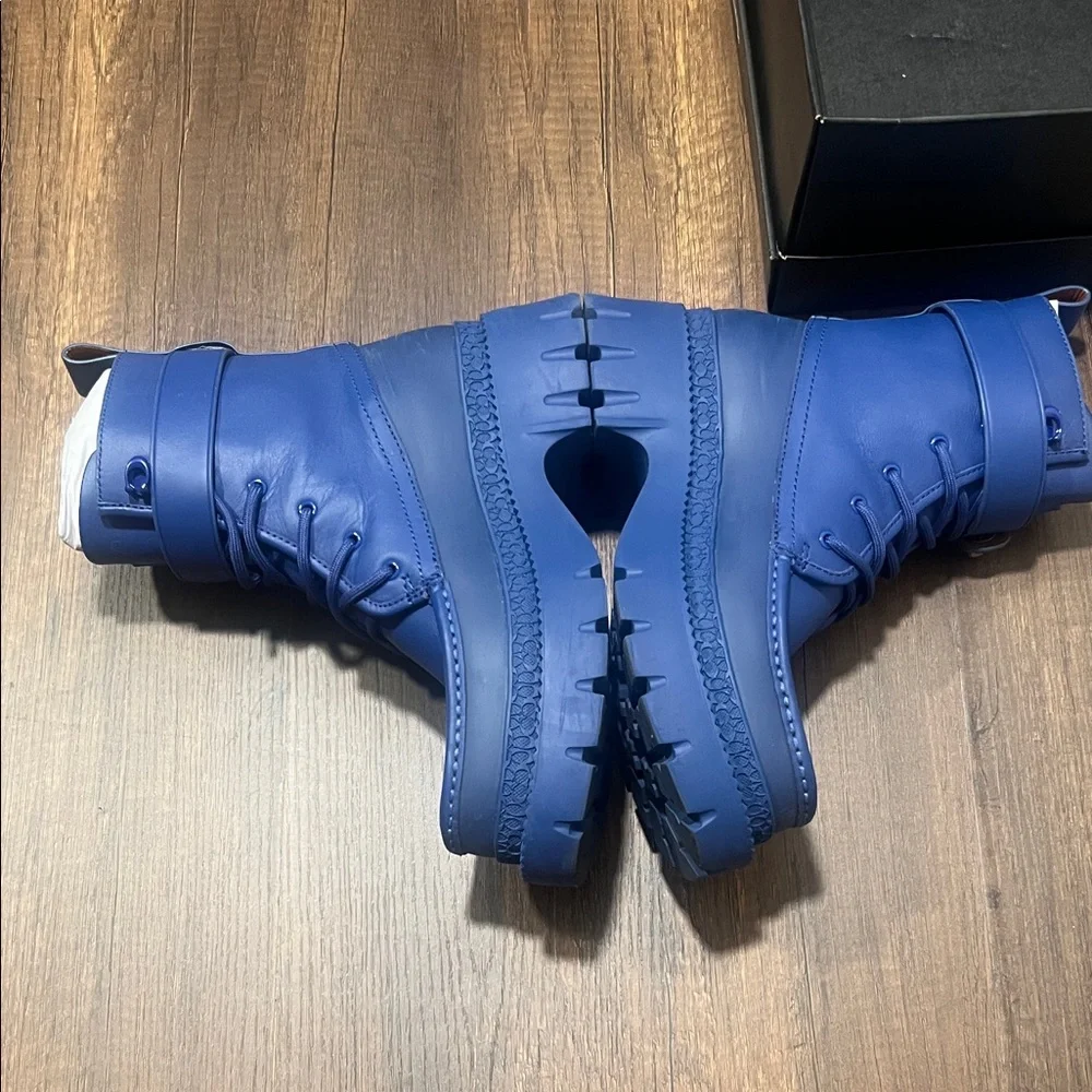 Men's Blue‎ Leather Boots